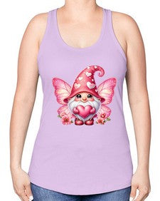 gnome with butterfly 08# - gnome -Racerback Tank
