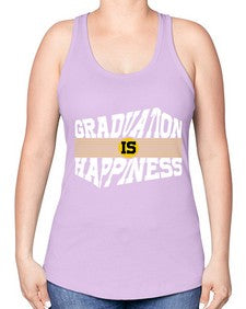 graduation is happiness 223# - graduation -Racerback Tank