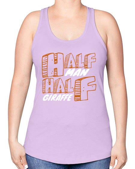 half man half giraffe - giraffee -Racerback Tank