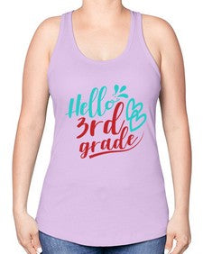 hallo third grade 231# - third grade -Racerback Tank