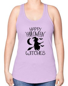 happy halloween witches 35# - witch -Racerback Tank