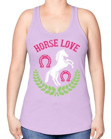 horse love Style 50# - horse -Racerback Tank