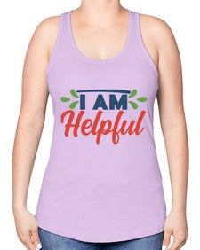 i am helpful Style 103# - motivation -Racerback Tank