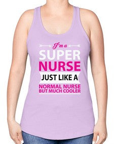 i am super nurse just 859# - nurse -Racerback Tank