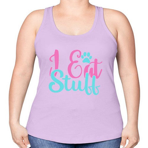 i eat stuff Style 82# - dogs -Racerback Tank