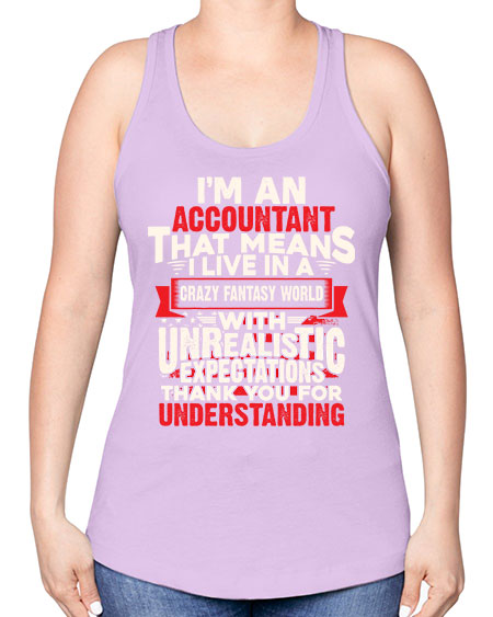 im an accountant 977# - accountant -Racerback Tank