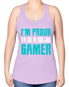 im proud to be a gamer 121# - video games -Racerback Tank