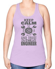 keep calm and trust the engineer 1023# - engineer -Racerback Tank