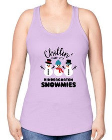 kindergarten snowmies 434# - kindergarten -Racerback Tank