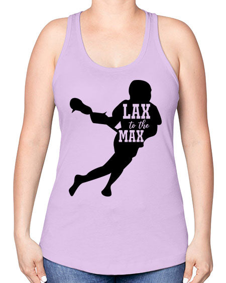 lax to the max 2# - lacrosse -Racerback Tank