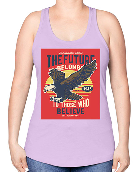 legendary eagle 55# - birds -Racerback Tank