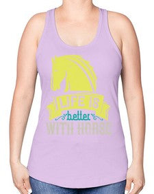 life is better with horse Style 29# - horse -Racerback Tank