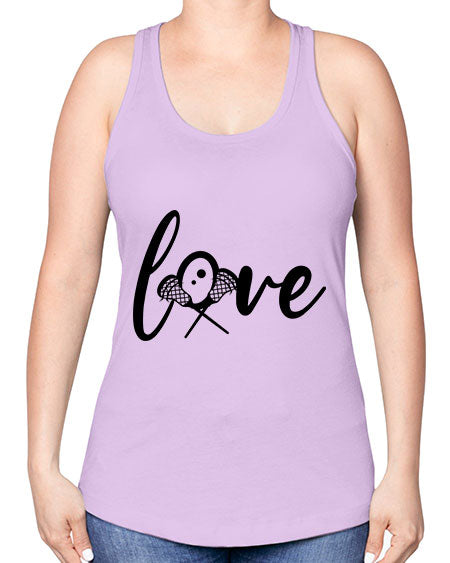 love 4# - lacrosse -Racerback Tank