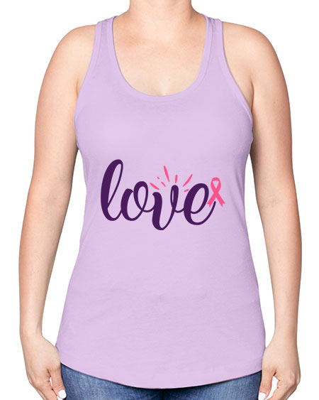 love Style 7# - breast cancer -Racerback Tank