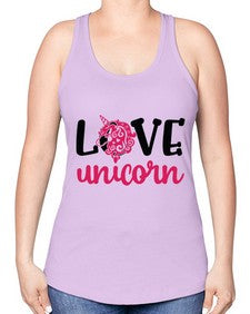 love unicorn 274# - unicorn -Racerback Tank