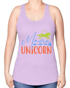 mama unicorn 297# - unicorn -Racerback Tank