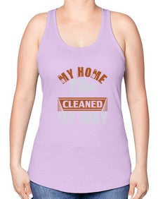 my home cleaned my way Style 294# - cleaner -Racerback Tank