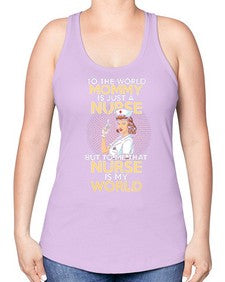 my mommy is just a nurse 1109# - nurse -Racerback Tank