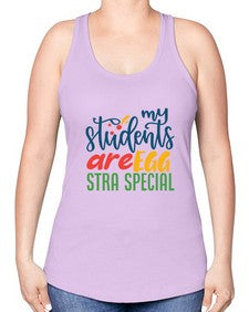 my students are egg strA special Style 295# - teacher -Racerback Tank