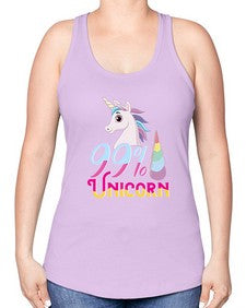ninety nine percent unicorn 3# - unicorn -Racerback Tank
