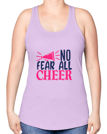 no fear all cheer 1739# - cheer -Racerback Tank