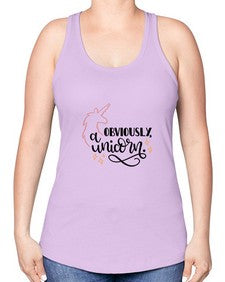 obviously a unicorn 334# - unicorn -Racerback Tank
