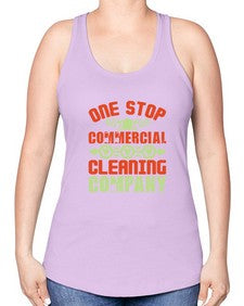 one stop commercial cleaning company Style 333# - cleaner -Racerback Tank