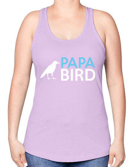 papa bird 65# - birds -Racerback Tank