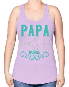 papa horse Style 26# - horse -Racerback Tank