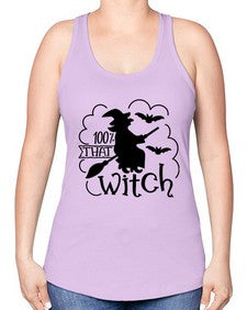 percent that witch 55# - witch -Racerback Tank