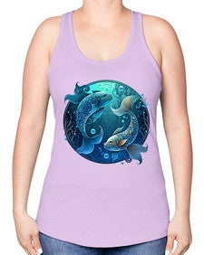 pisces 364# - pisces -Racerback Tank