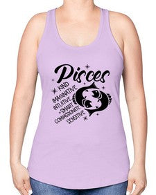 pisces 371# - pisces -Racerback Tank