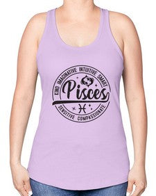 pisces 373# - pisces -Racerback Tank