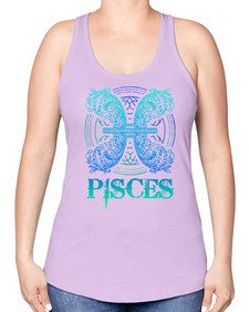 pisces Zodiac 381# - pisces -Racerback Tank