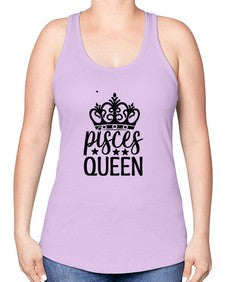 pisces queen 376# - pisces -Racerback Tank