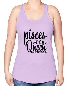 pisces queen 378# - pisces -Racerback Tank