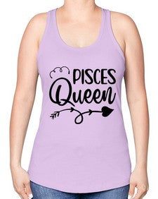 pisces queen 379# - pisces -Racerback Tank