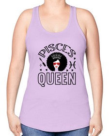 pisces queen 380# - pisces -Racerback Tank