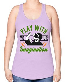 play with imagination 146# - video games -Racerback Tank