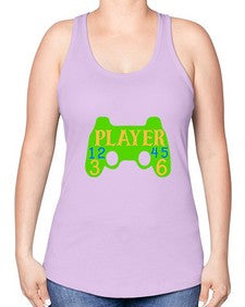 player 38# - video games -Racerback Tank