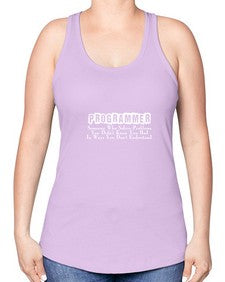 programmer some one who 1# - computer -Racerback Tank