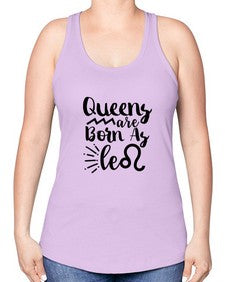 queens Are Born As Leo 386# - leo -Racerback Tank
