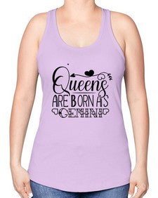 queens are born as Gemini 390# - gemini -Racerback Tank