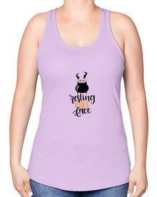 resting witch face 23# - witch -Racerback Tank