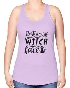 resting witch face 24# - witch -Racerback Tank