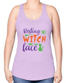 resting witch face 25# - witch -Racerback Tank