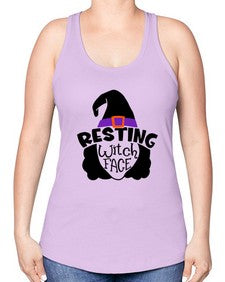 resting witch face 27# - witch -Racerback Tank