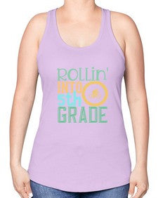 rollin into fifth grade 775# - fifth grade -Racerback Tank
