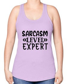 sarcasm level expert 81# - sarcastic -Racerback Tank