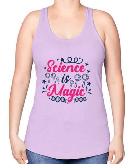 science is magic 90# - general science -Racerback Tank